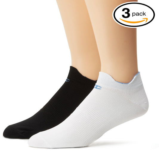 Champion Men's 3Pack Black & White No-Show Athletic Low Cut Socks, Shoe 6-12