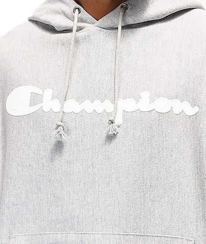 Champion LIFE Reverse Weave Pullover Hoodie - Mesh and Leather Script Oxford LG