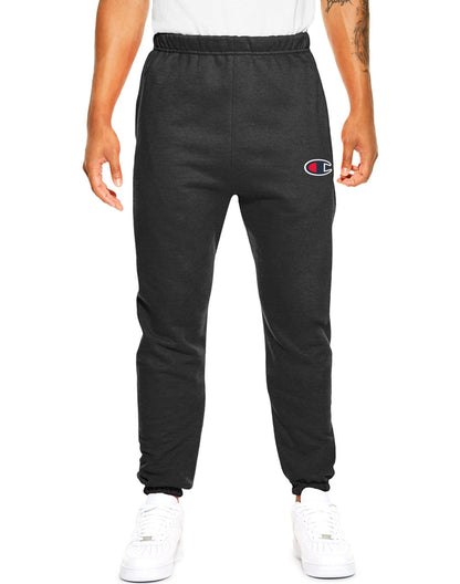 Champion Men's Reverse Weave Pants (Retired Colors), Black Sherpa C Logo, X-Large