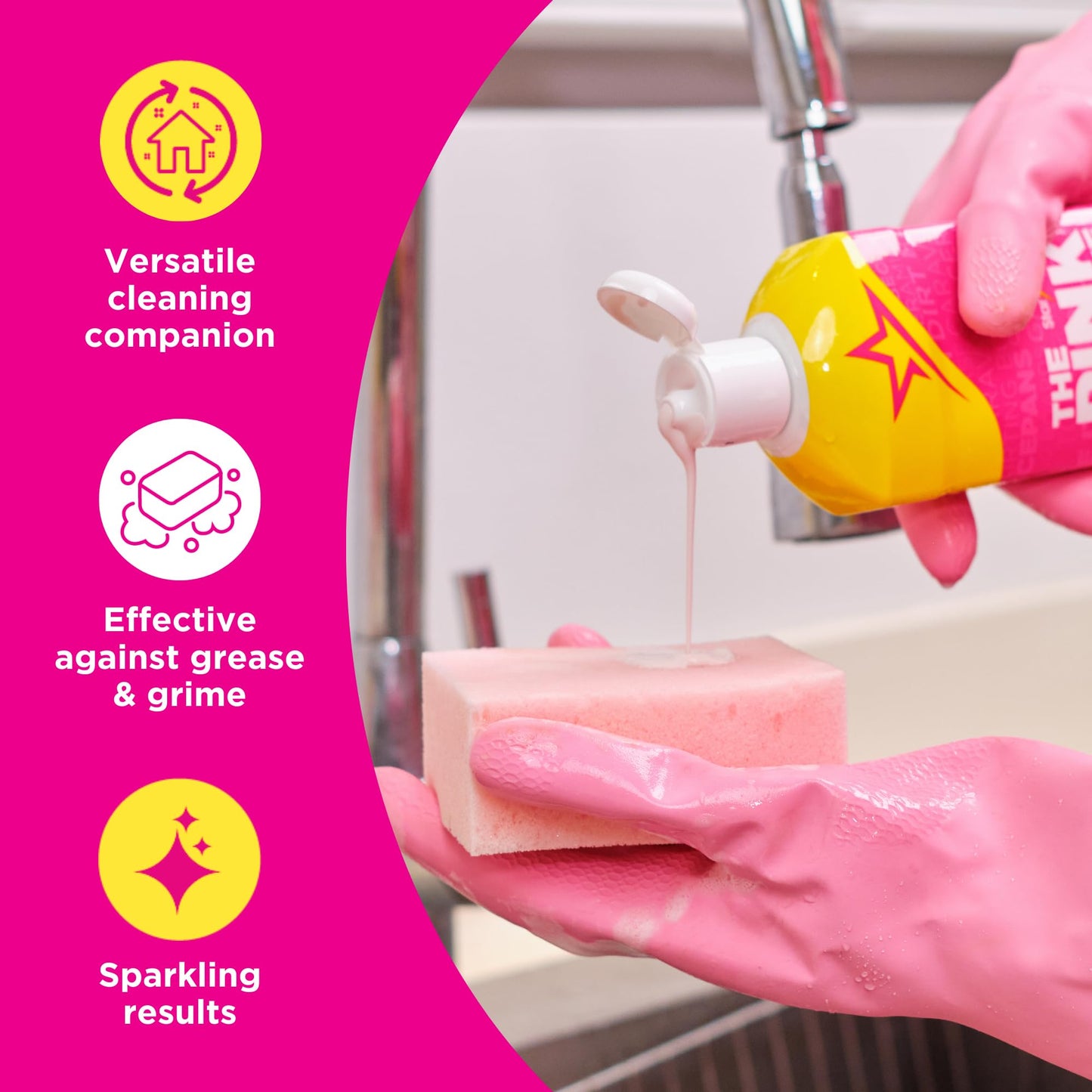 Stardrops The Pink Stuff Miracle Cleaning Bundle - Multi-Purpose Paste, Spray & Cream Cleaner (3-Pack) - Tough on Stains, Gentle on Surfaces