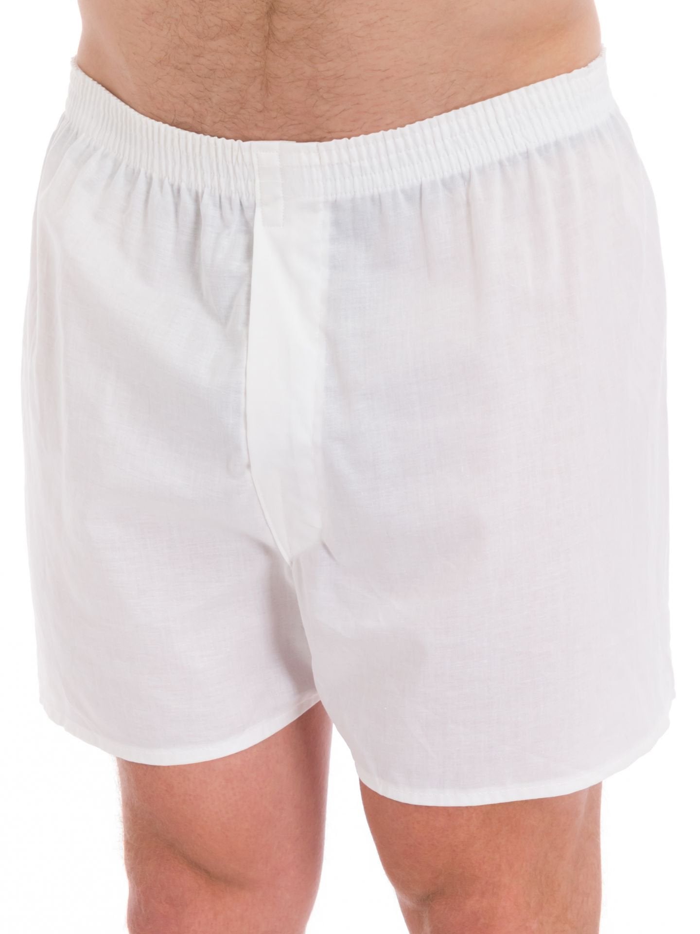 3-pack Men's Fruit of the Loom 595 Solid White Boxers (Small)