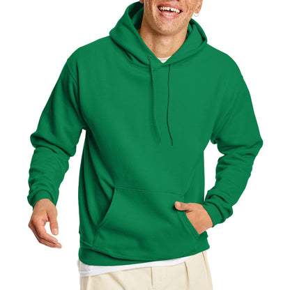 Hanes Adult Comfortblend Ecosmart Hooded Pullover Fleece, Kelly, X-Large