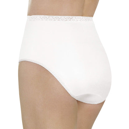 Fruit of the Loom Women's Hi-Cut Panties 6-Pack Brief Panties, White, 5