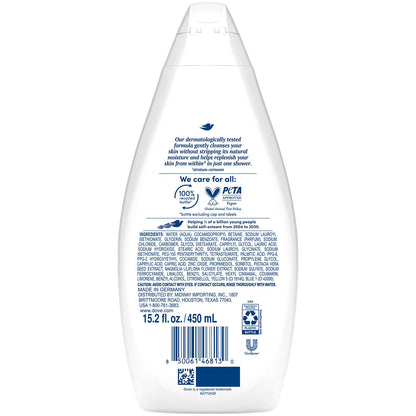 Dove Body Wash, Gentle Pamper 3-Pack - Soothing Moisturizing Cleanser for Soft Skin, 15.22 Oz Ea