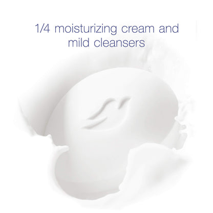 Dove Beauty Bar More Moisturizing than Bar Soap White Effectively Washes Away Bacteria, Nourishes Your Skin 3.75 oz, 10 Bars