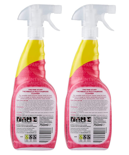 Pink stuff The Miracle Multi-Purpose Cleaner 750ml Spray WHIGT, 26 Fl Oz