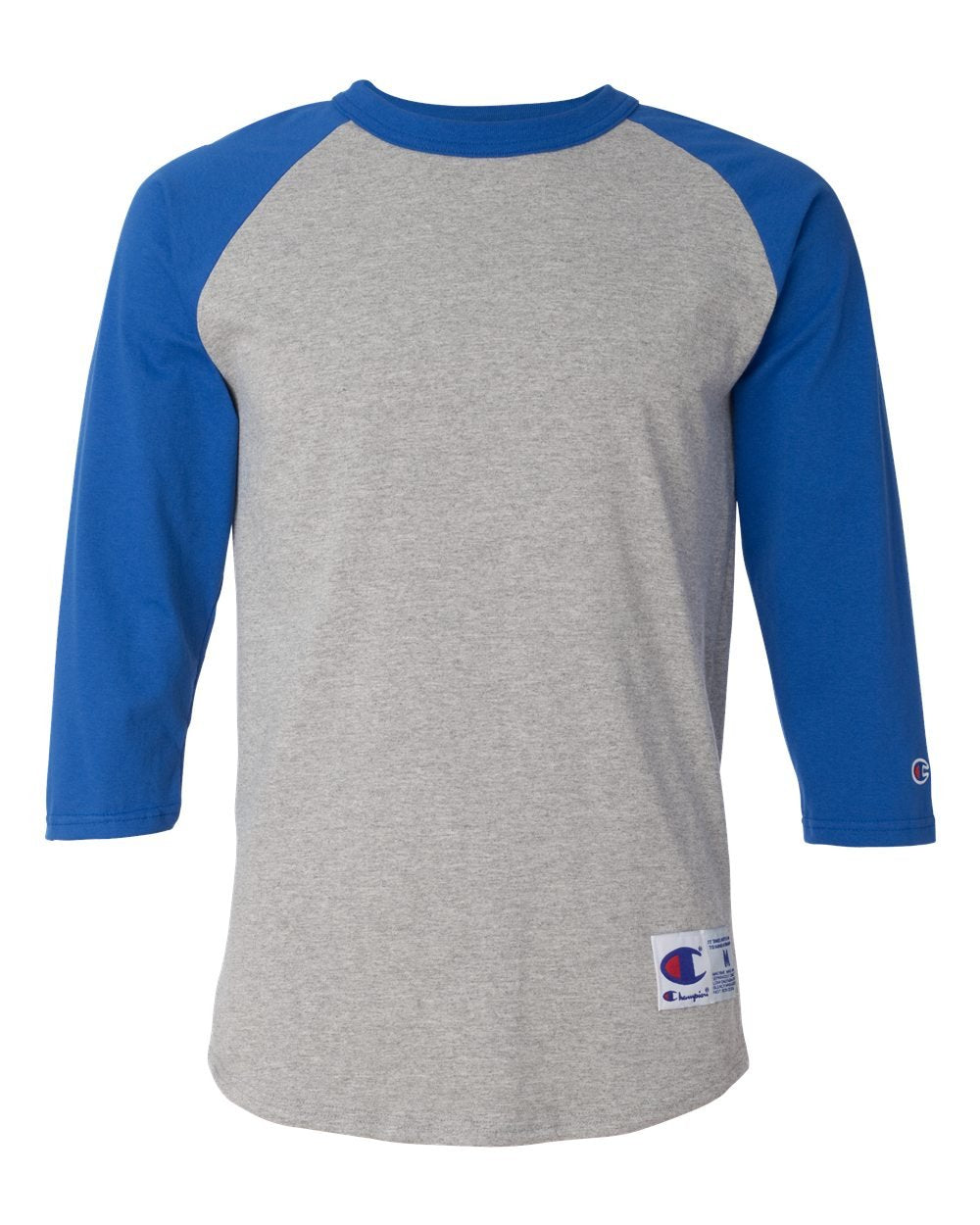 Champion Men's Raglan Baseball T-Shirt, White/C Gold, X-Large