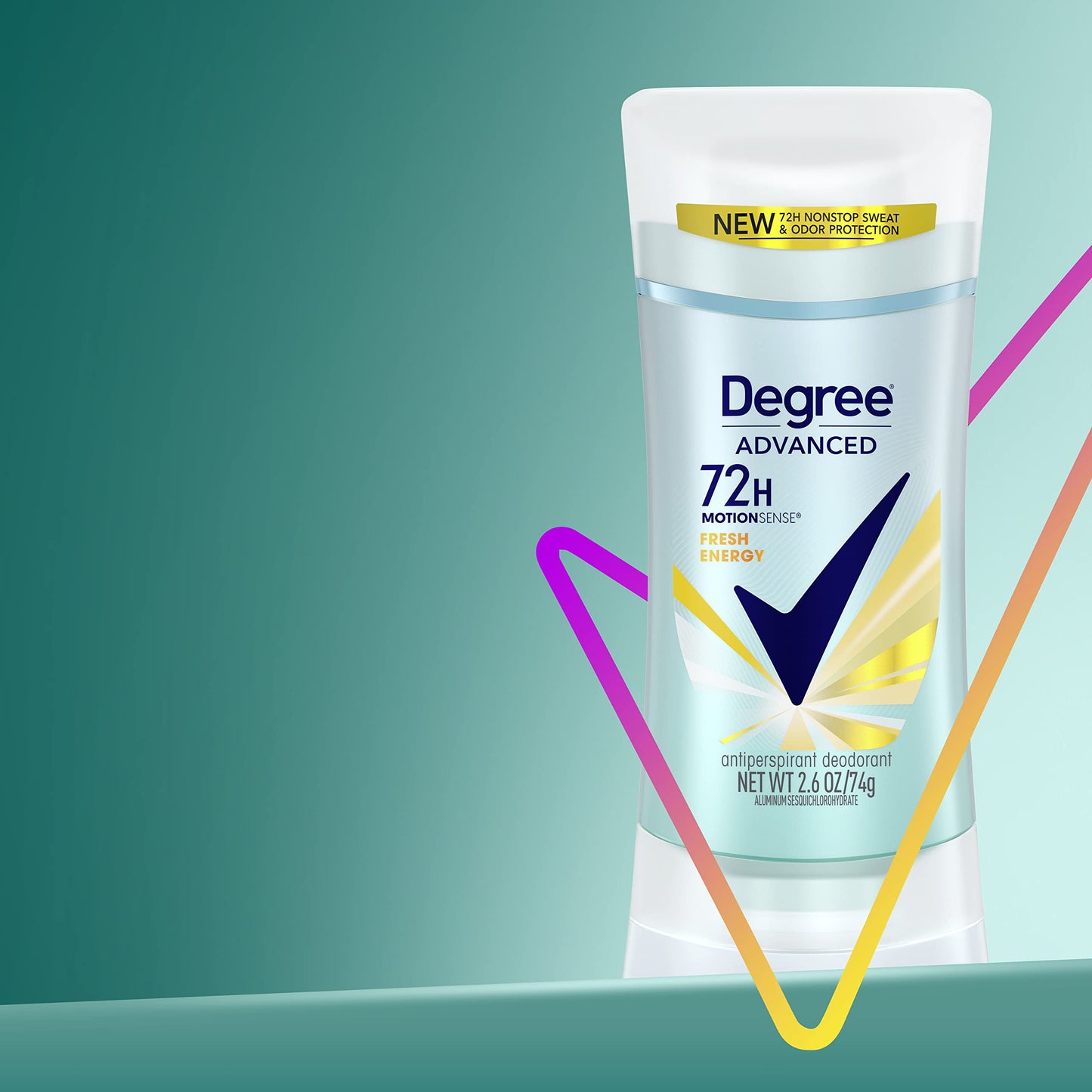 Degree Women Antiperspirant Deodorant Stick, Fresh Energy, 2.6 Ounce (Pack of 2)