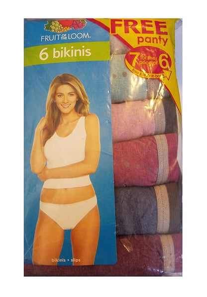 Fruit of the Loom 7-Pack of Ladie's Heather Bikinis (9 (44" - 45"))