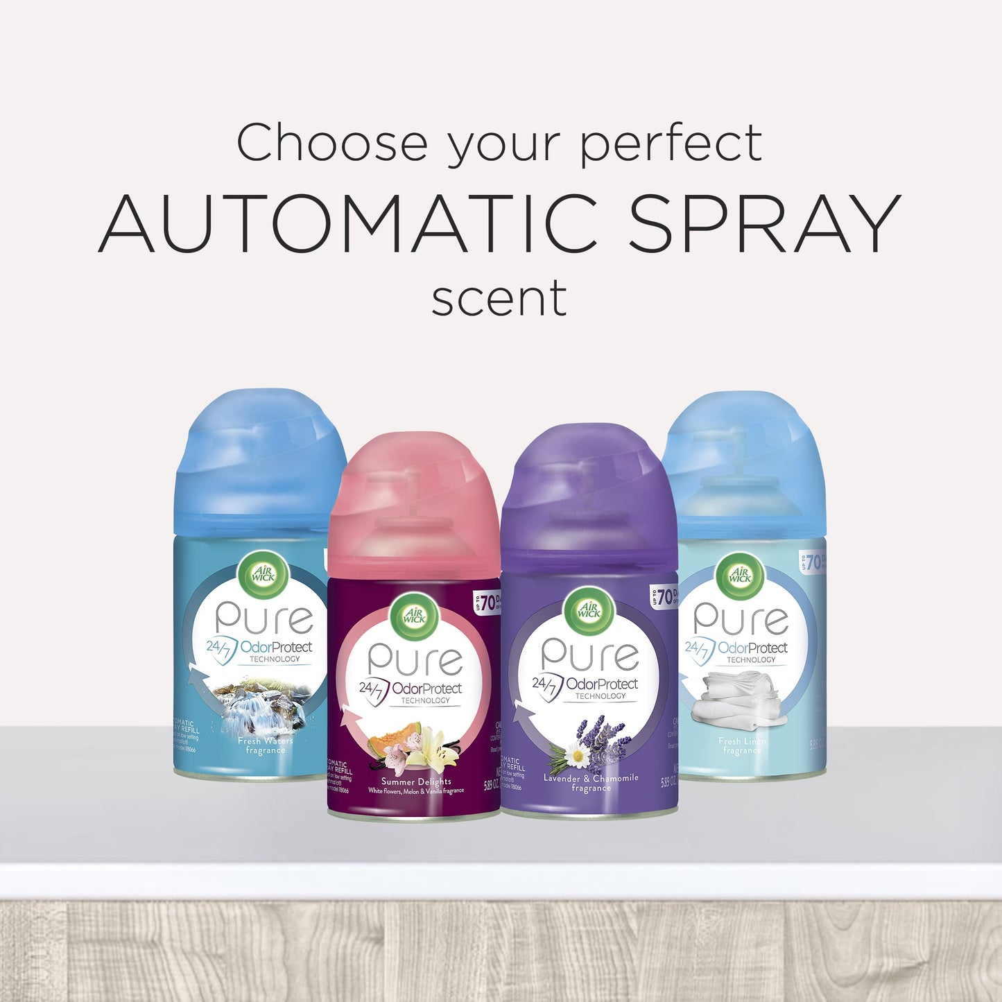 Air Wick Automatic Air Freshener Spray Refill, Lush Honeysuckle & Raspberry, Essential Oils, Odor Neutralization