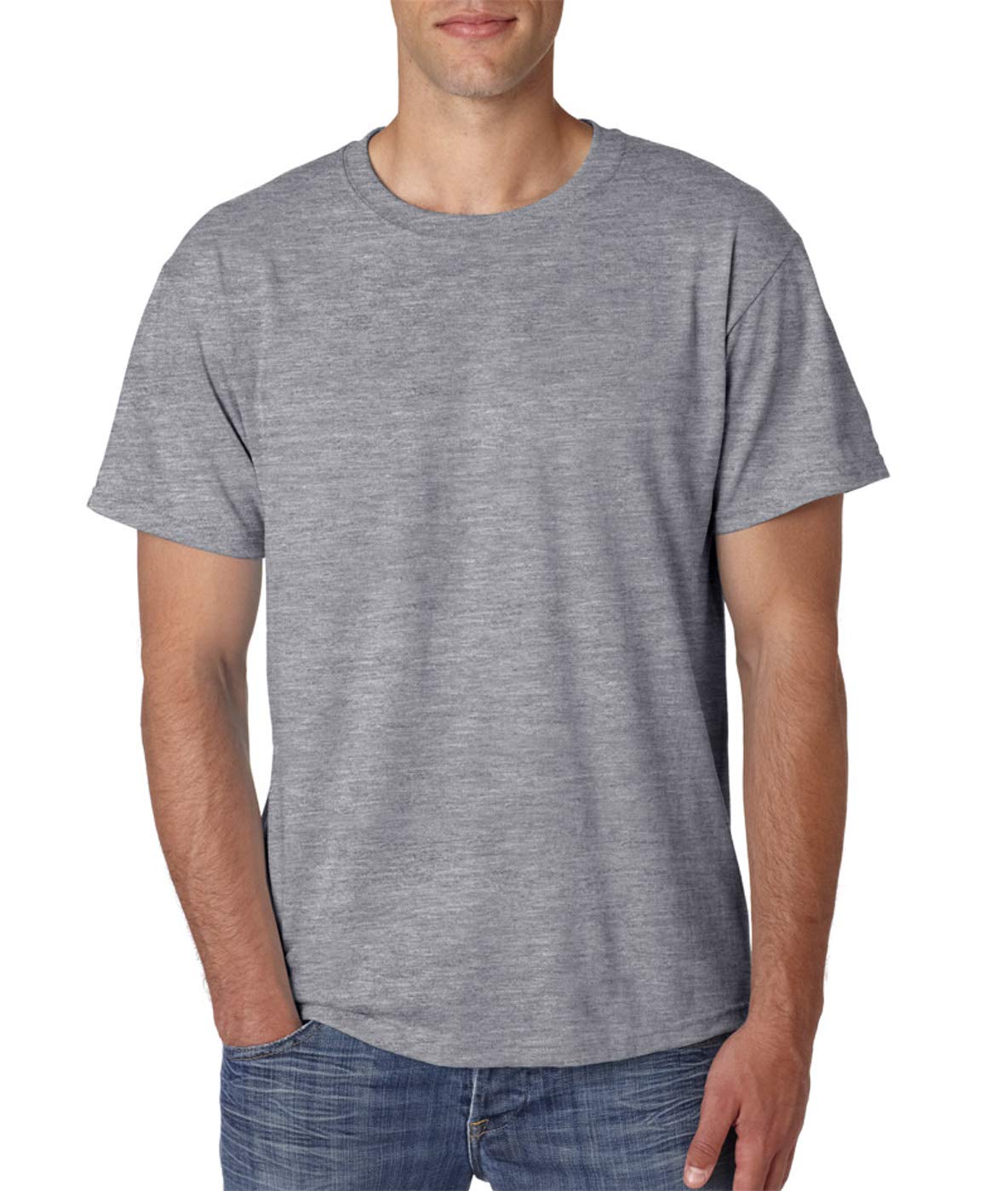 Jerzees Adult 5.6 Oz., Dri-Power Active T-Shirt, Oxford, 3X