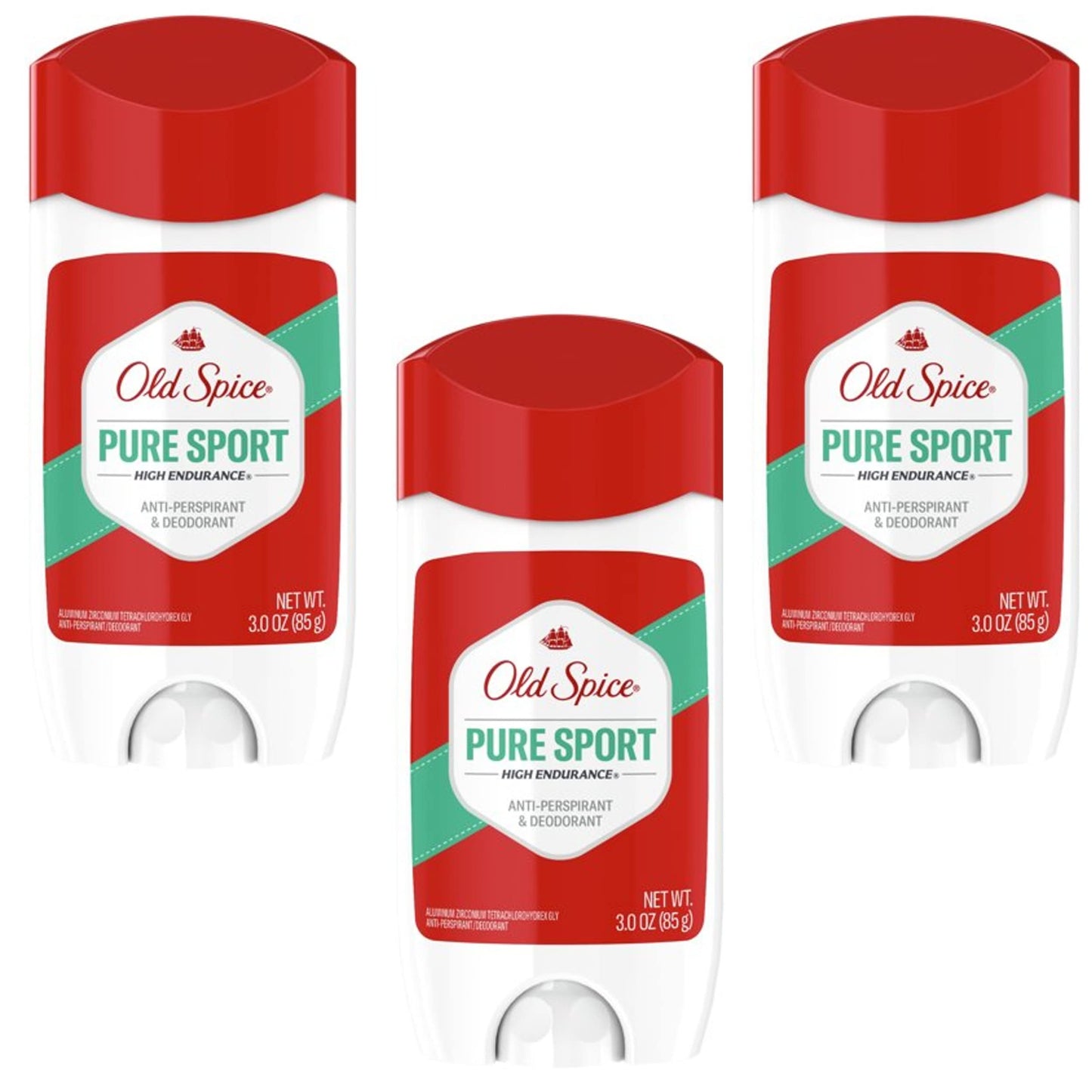 Old Spice High Endurance Anti-Perspirant & Deodorant, Pure Sport 3 oz (Pack of 8)