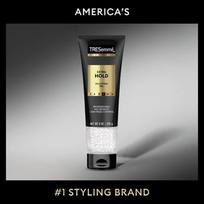 TRESemmé Hair Gel Extra Hold Alcohol-Free for 24-Hour Frizz Control and Humidity Protection 9 Fl Oz
