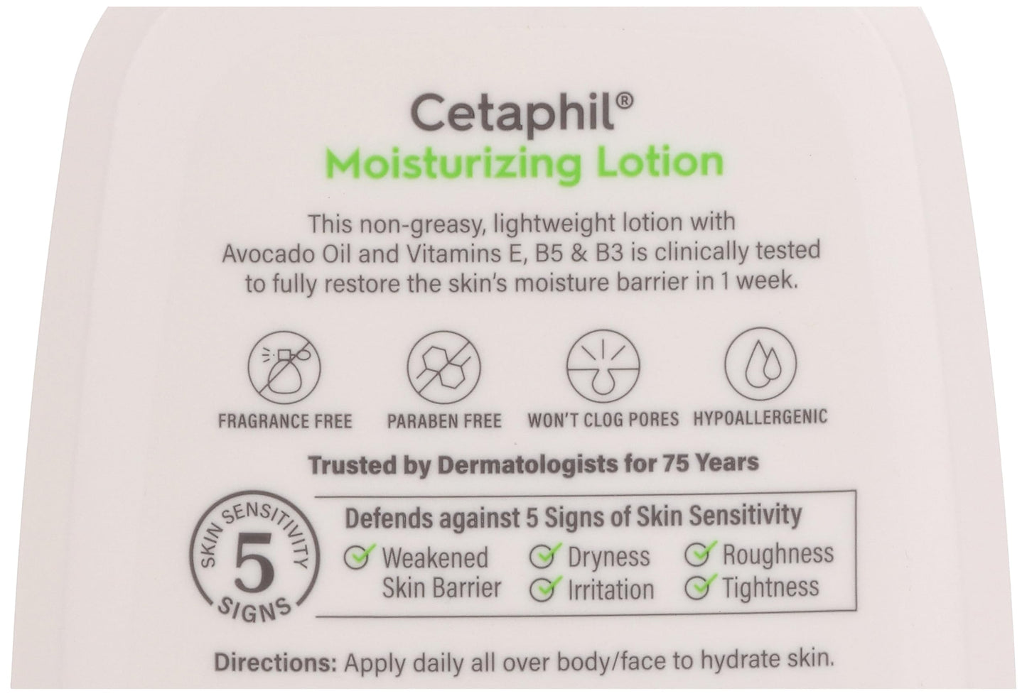 Body Moisturizer by Cetaphil, Hydrating Moisturizing Lotion for All Skin Types, Suitable for Sensitive Skin, 16 oz, Fragrance Free, Hypoallergenic, Non-Comedogenic