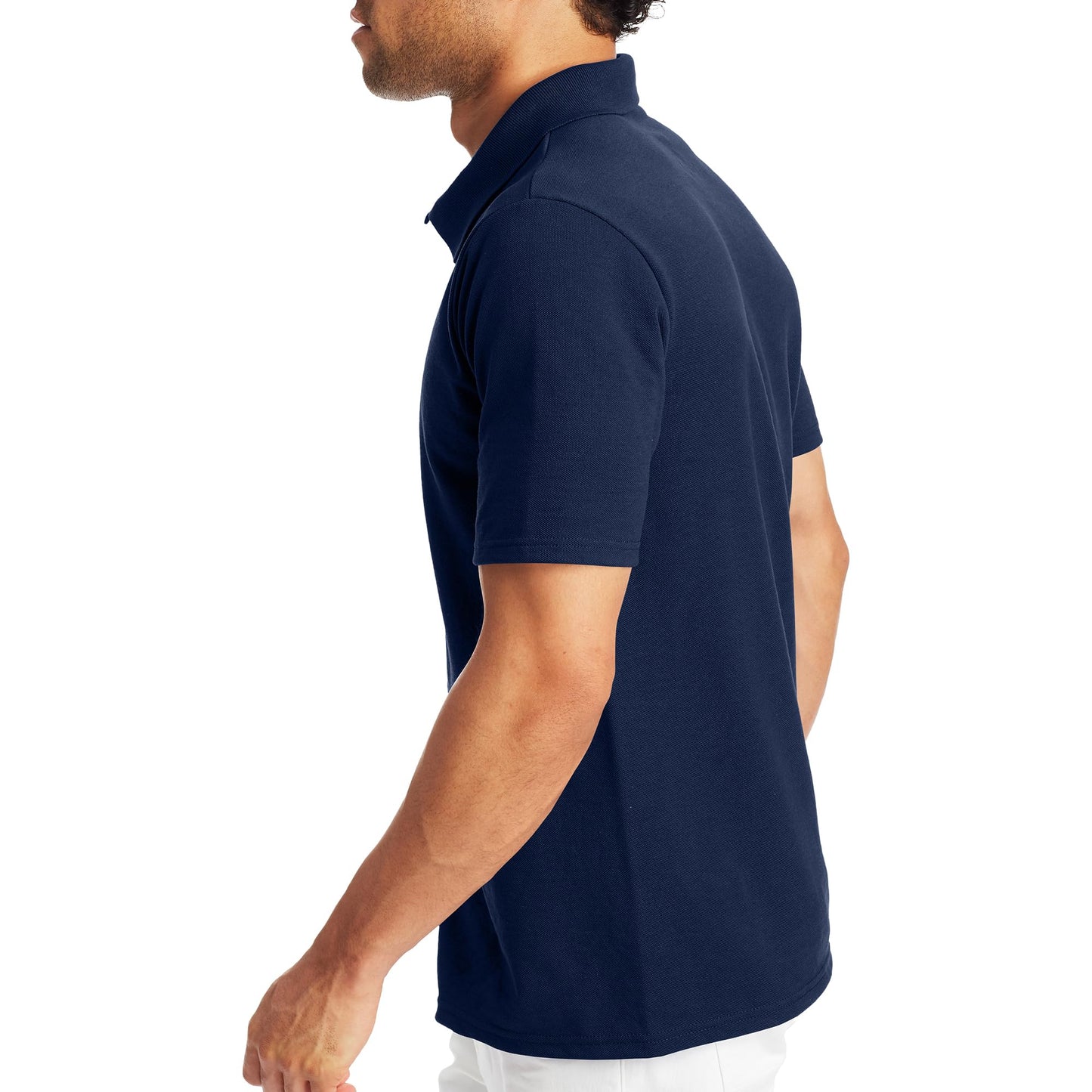 Hanes Men's Short Sleeve X-Temp W/FreshIQ Polo, Navy, 6X-Large