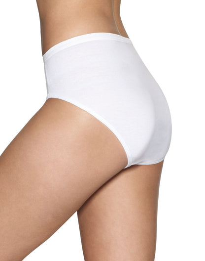 Hanes Womens Platinum 4-Pack Cotton Creations Brief, 8, White