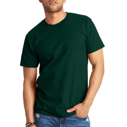 Hanes Men's Short Sleeve Beefy-T (Pack of 2), Deep Red, 4X-Large