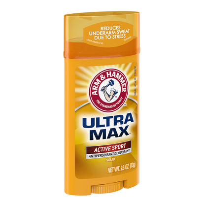 Arm & Hammer Ultramax Active Sport Antiperspirant Deodorant Solid, 2.6oz - Pack of 6