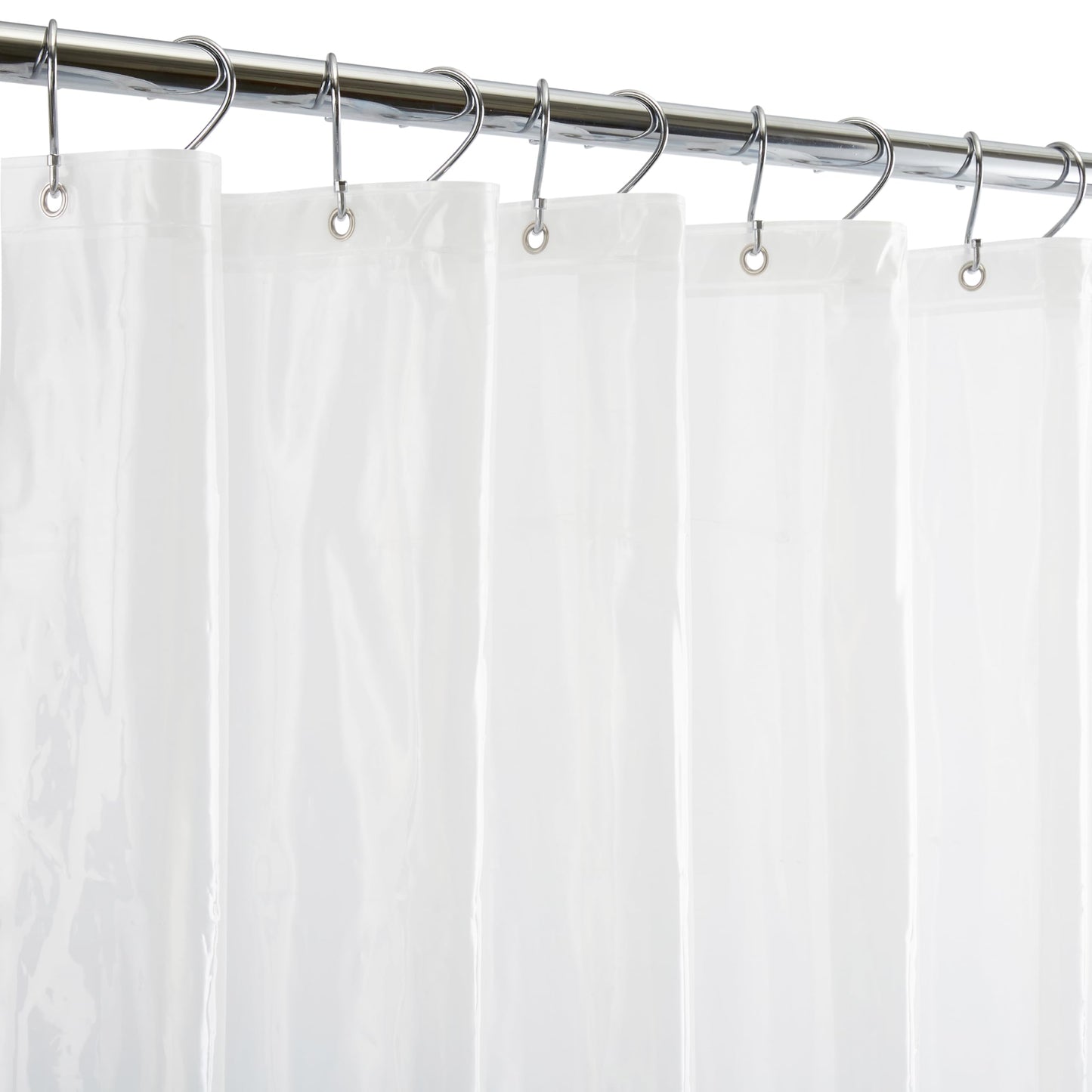 Bath Bliss PVC Heavy Weight Shower Curtain Liner | 4G | 70"x72" | Rust Resistant Copper Grommets | Magnetic Hem | Frost