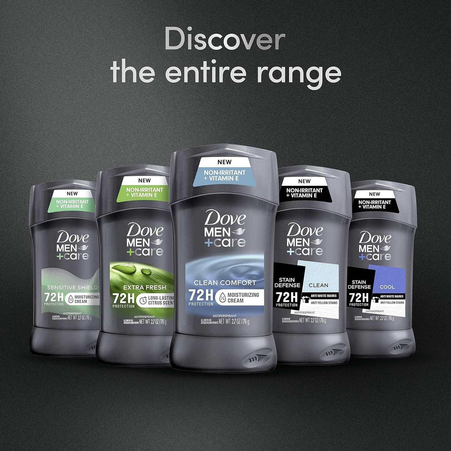 Dove Men+Care Antiperspirant Deodorant Stick Clean Comfort 2.7 oz (Pack of 8)