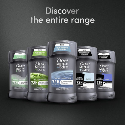 Dove Men+Care Antiperspirant Deodorant Stick Clean Comfort 2.7 oz (Pack of 8)