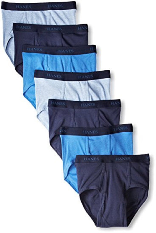 Hanes Men's 7-Pack Briefs_Blue Assorted_XL