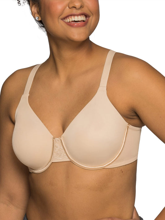 Vanity Fair Radiant Womens Smoothing Minimizer Bra, 44C, Damask Neutral