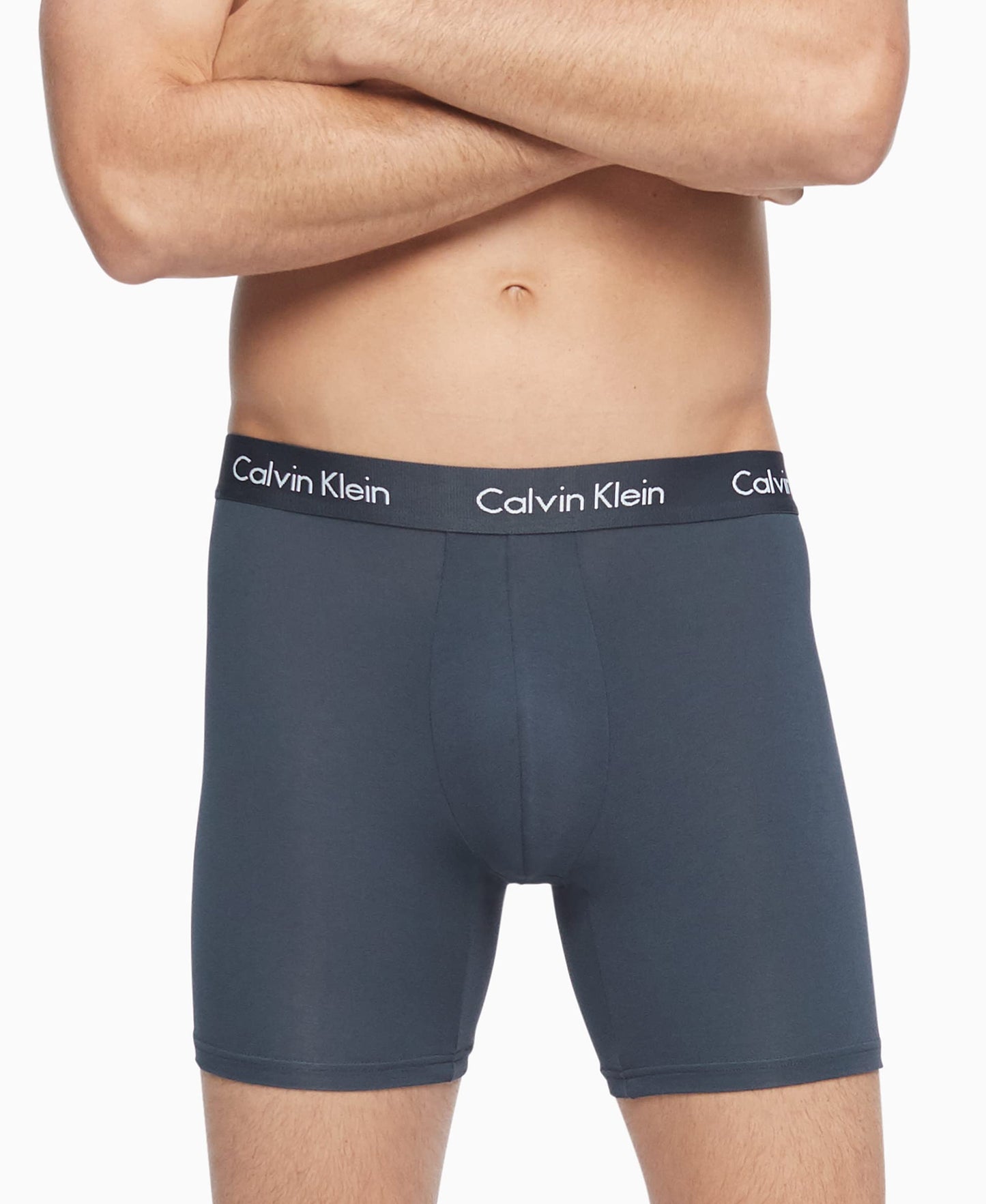 Calvin Klein Men's Underwear Body Modal Boxer Briefs 3 Pack, Black/Blue Shadow/Mink, Small