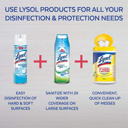 Lysol Disinfectant Spray, Sanitizing and Antibacterial Spray, For Disinfecting and Deodorizing, Crisp Linen, 19 fl oz (Pack of 4)
