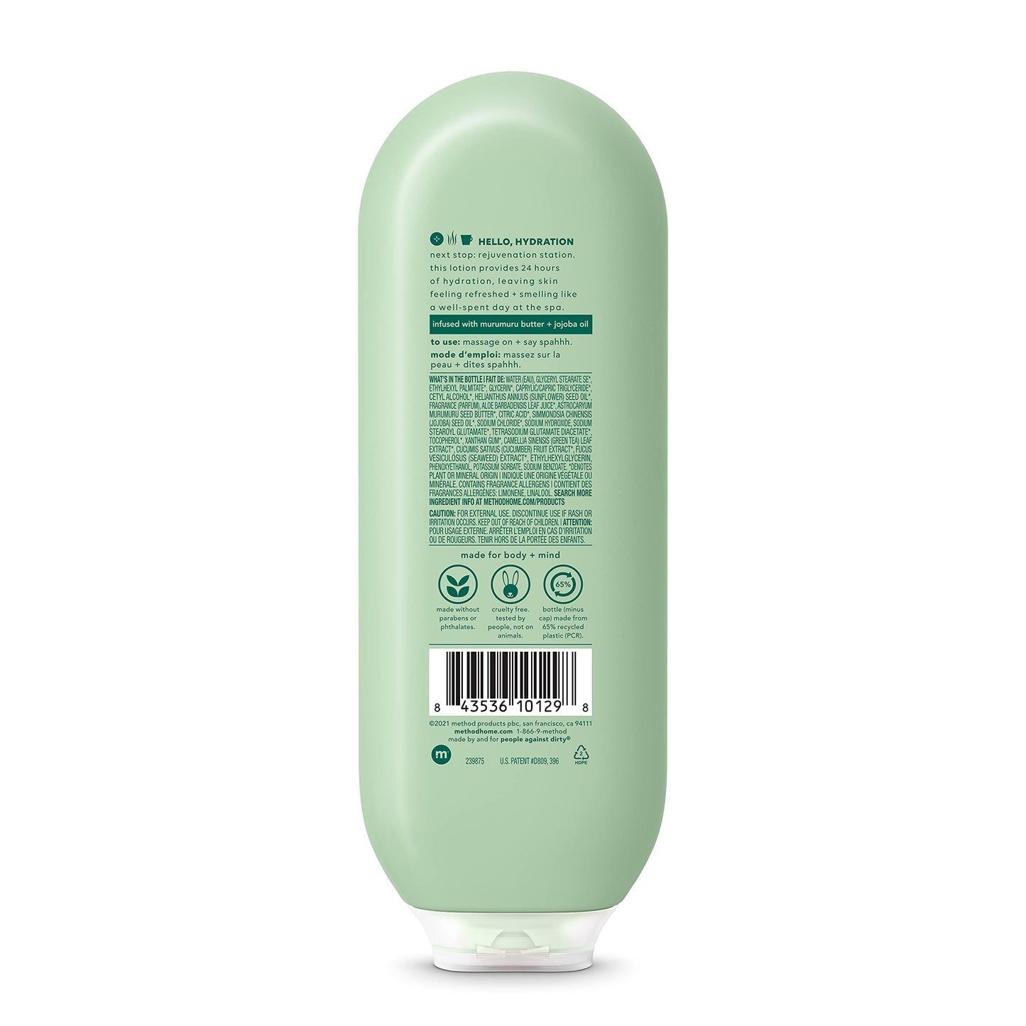Method Daily Lotion, Daily Zen, Plant-Based Moisturizer for 24 Hours of Hydration, 13.5 fl oz (Pack of 1)