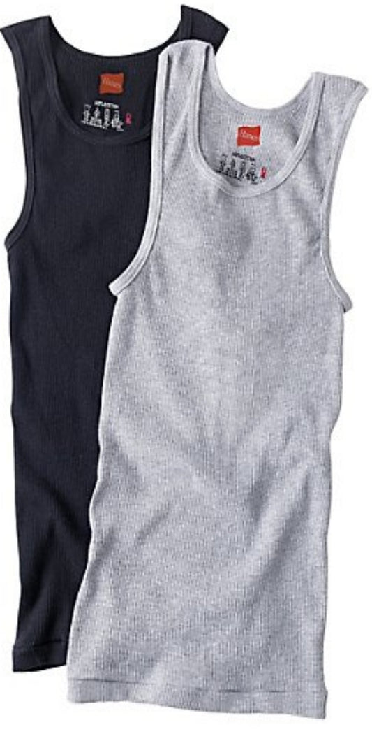 Hanes Boys Tagless Tanks 4-Pack, L (14-16) Assorted Colors