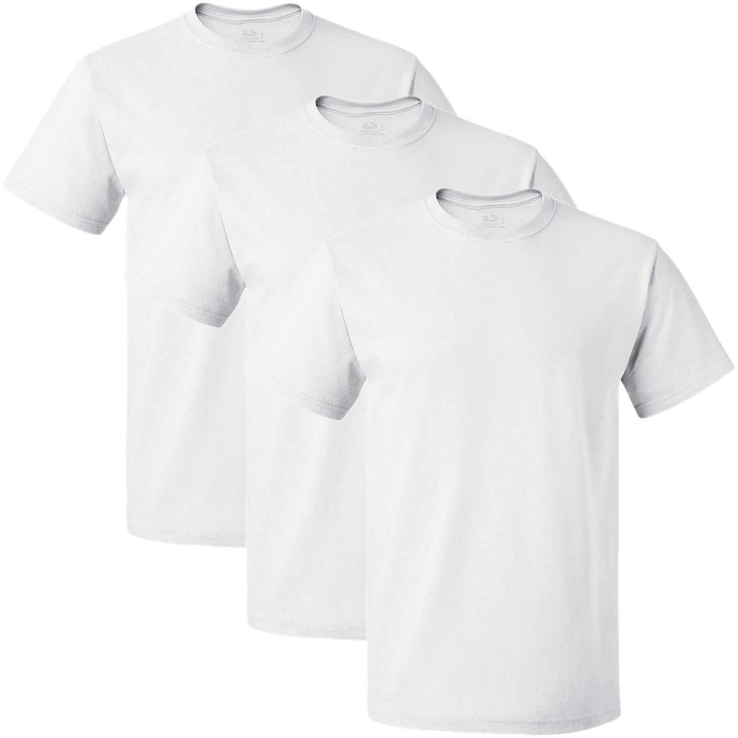 Fruit of the Loom Men's Crewneck Tee 3 Pack, White, Large(Pack of 3)