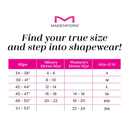 Maidenform womens Long Length Camisole Fl3266 shapewear tops, White, Medium US