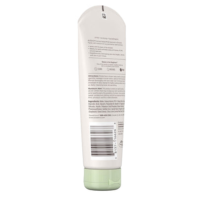 Aveeno Positively Radiant 60 Second In-Shower Facial Cleanser, Brightening Mask With Moisture-Rich Soy, Lemon Peel Extract, Glycolic Acid, and Kaolin Clay, 5 oz (Pack of 3)