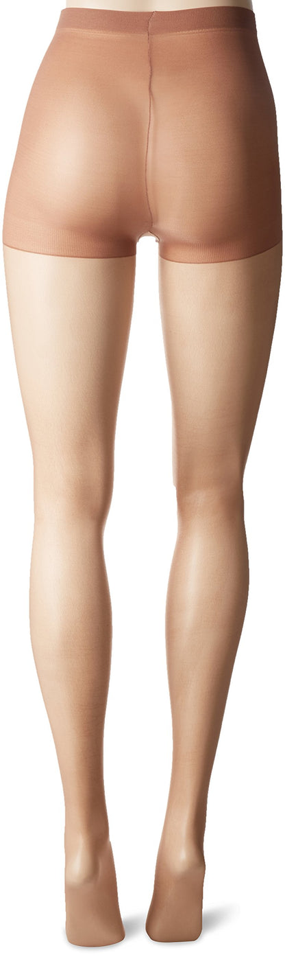 L'eggs Women's Silken Mist Control Top Sheer Toe Run Resist Silky Sheer Leg Panty Hose, Sun Beige, A