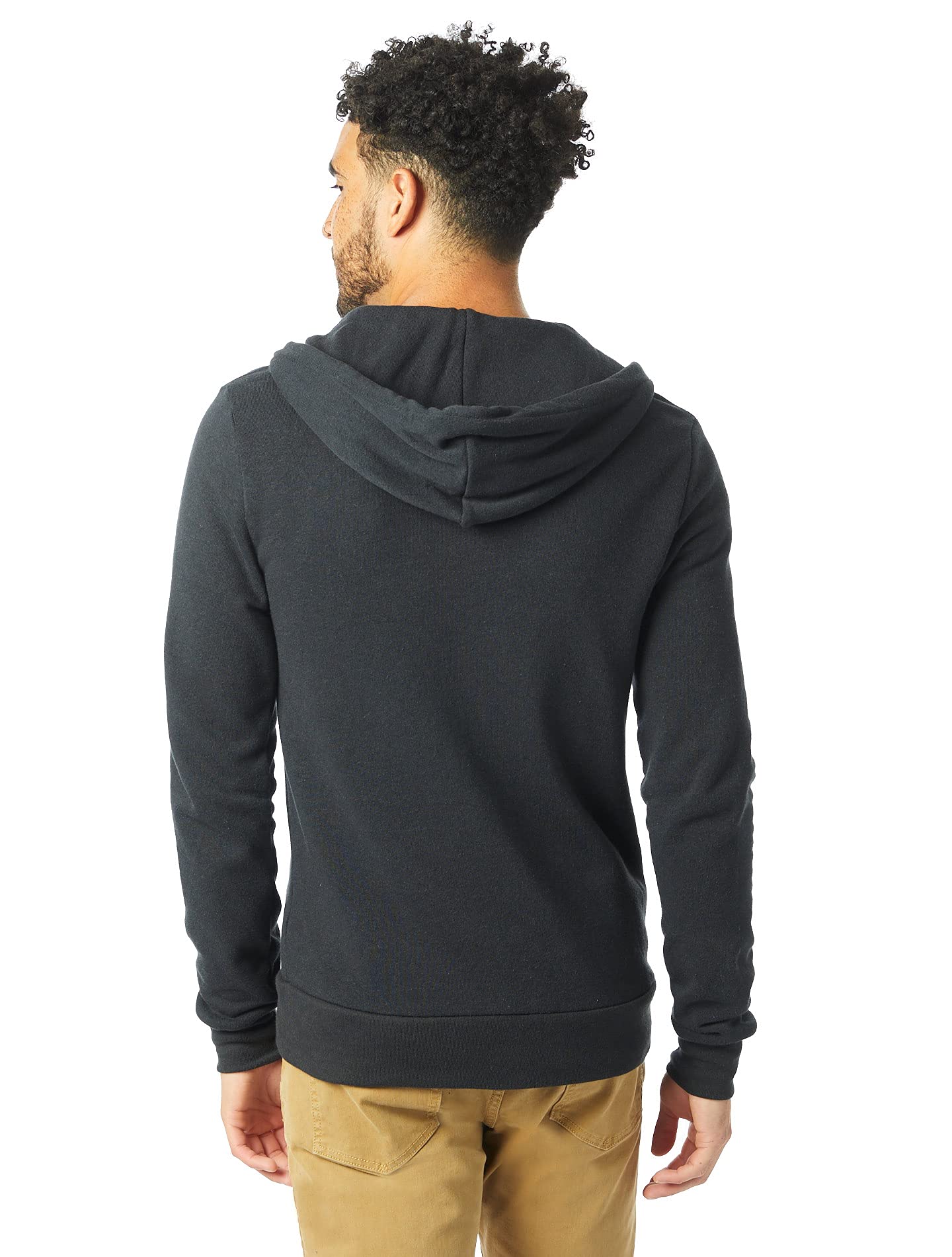 Alternative Men's Rocky Fleece Zip Hoodie, Eco True Black, X-Large