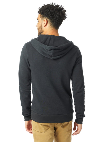 Alternative Men's Rocky Fleece Zip Hoodie, Eco True Black, X-Large