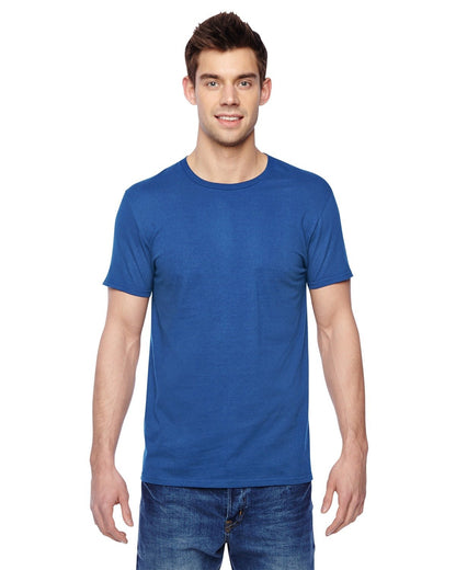 Fruit of the Loom Mens 4.7 oz. 100% Sofspun Cotton Jersey Crew T-Shirt(SF45R)-Royal-L