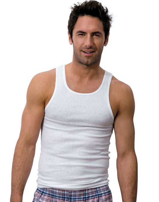 Hanes ComfortSoft Tank Top 6-Pack, L, White