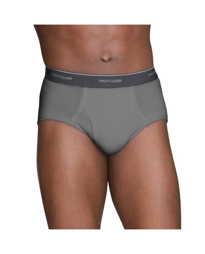 Fruit of the Loom Men's Cotton Mid-Rise Fashion Briefs 3-Pack (Large (36-38"))