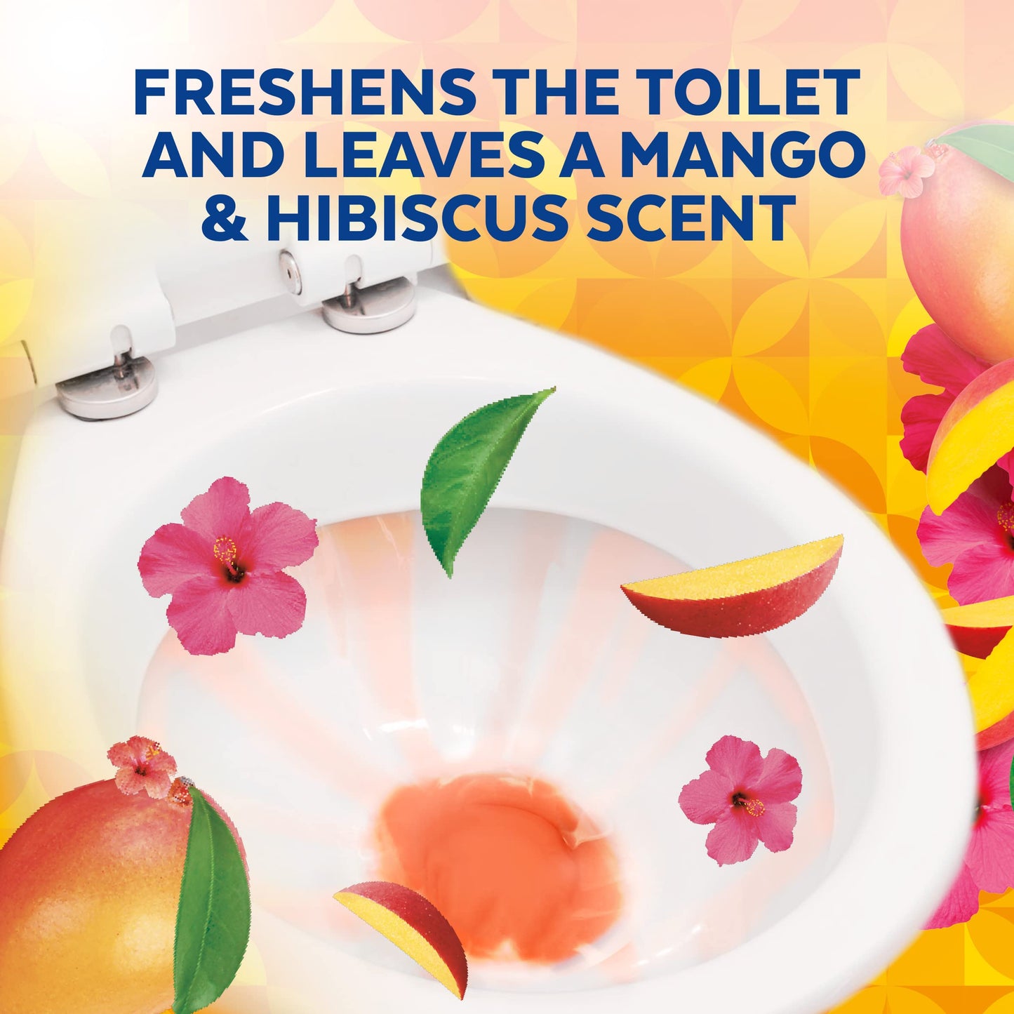 LYSOL Toilet Bowl Cleaner Gel, For Cleaning and Disinfecting, Stain Removal, Mango and Hibiscus, 24oz