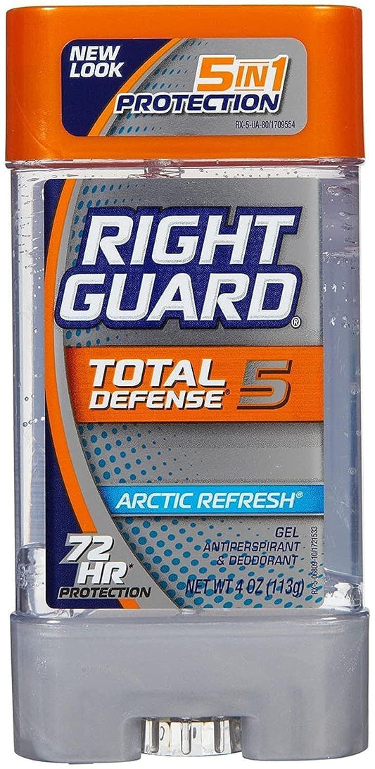 Central Sales Company Right Guard Total Defense 5 Power Gel Antiperspirant Deodorant, Arctic Refresh - 4 Oz