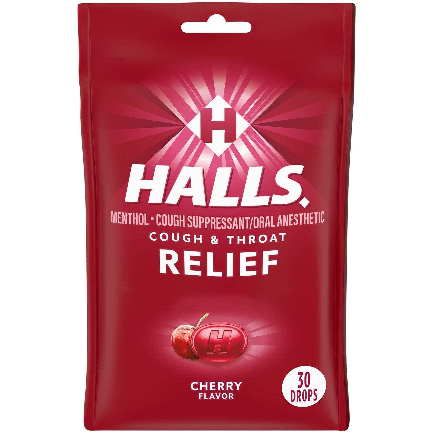 Halls Triple Soothing Action - Cherry 30 Drops (Pack of 2)