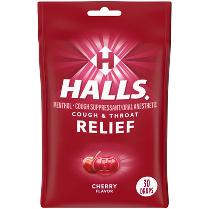 Halls Triple Soothing Action - Cherry 30 Drops (Pack of 2)