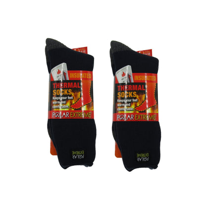 Polar Extreme Men's Thick Thermal Sock Pack of 4 All 4 Colors, 10-13