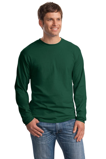 Hanes Long Sleeve Beefy-T T-Shirts (3X-Large, Deep Forest)