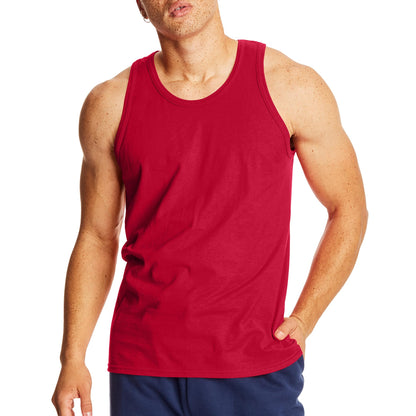 Hanes Men's X-Temp Tank Top 2 Pack, Deep Red, Large