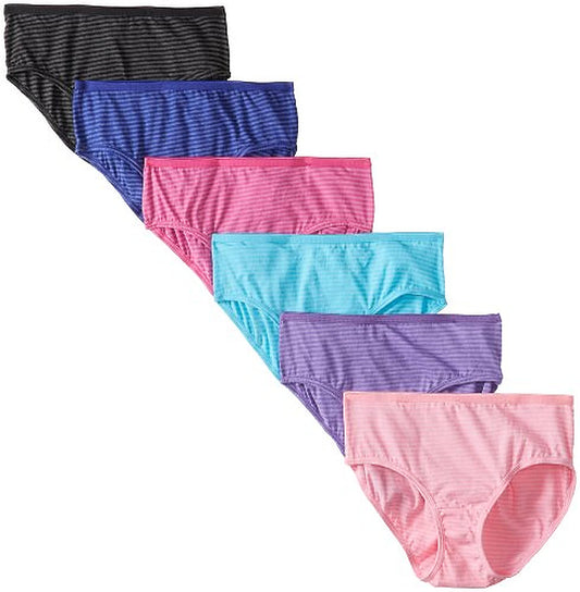 Hanes Cotton Hipster PP41AS 6-Pack Size 10-Assorted Colors