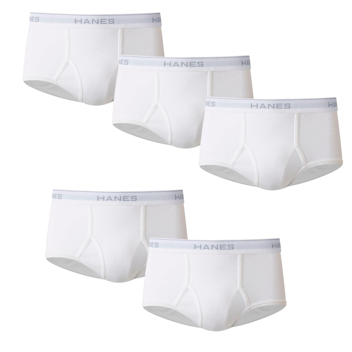 Hanes Mens Moisture-wicking Cotton Briefs, Available In White And Black, Multi-packs, White - 9 Pack, X-Large US