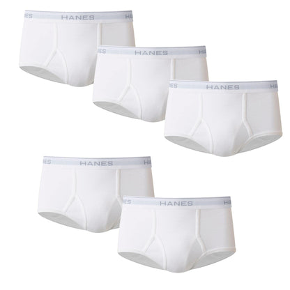 Hanes Mens Moisture-wicking Cotton Briefs, Available In White And Black, Multi-packs, White - 9 Pack, X-Large US